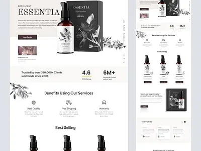 Scent Store – Fragrance & Body Care Website Design graphic design graphics design landingpage scent store webpage website wordpress