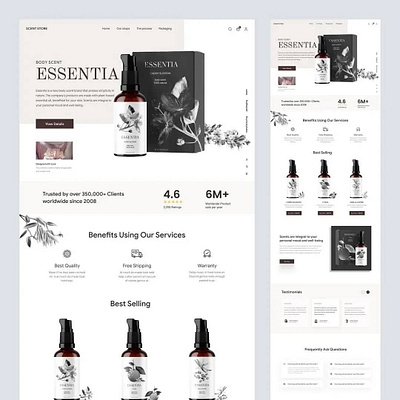 Scent Store – Fragrance & Body Care Website Design graphic design graphics design landingpage scent store webpage website wordpress