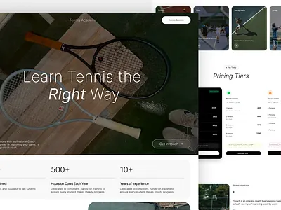Get Your Landing Page Design for $399 affordable ai ai design coach design fast figma landing page mesite tennis ui website websitedesign