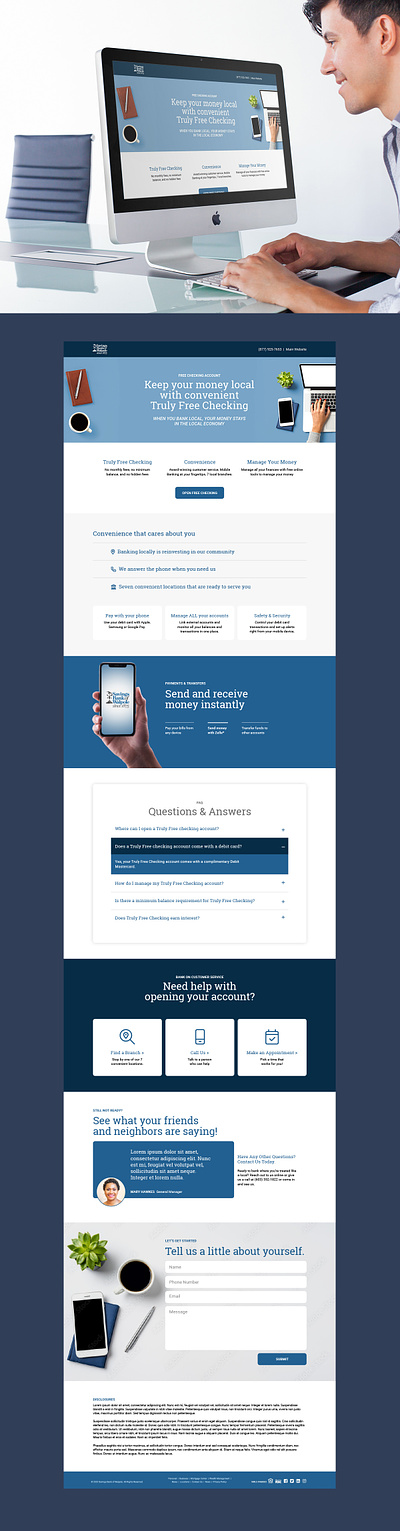 Savings Bank of Walpole Landing Page design graphic design website design