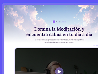 Landing Page VSL - Meditation canva closer coach course courseonline hero hotmart landing landing page landingpage marketing digital meditation onlinesale paginadeventa páginadevenda sales venta vsl