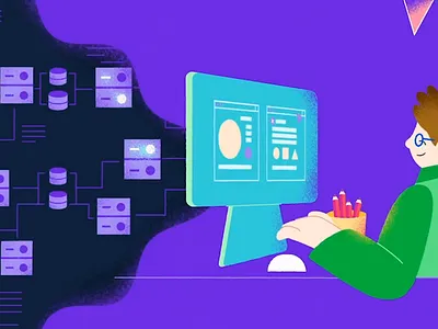 Codeless Architecture - Computer swivel 2d 2d animation after effects animation animator art design illustration