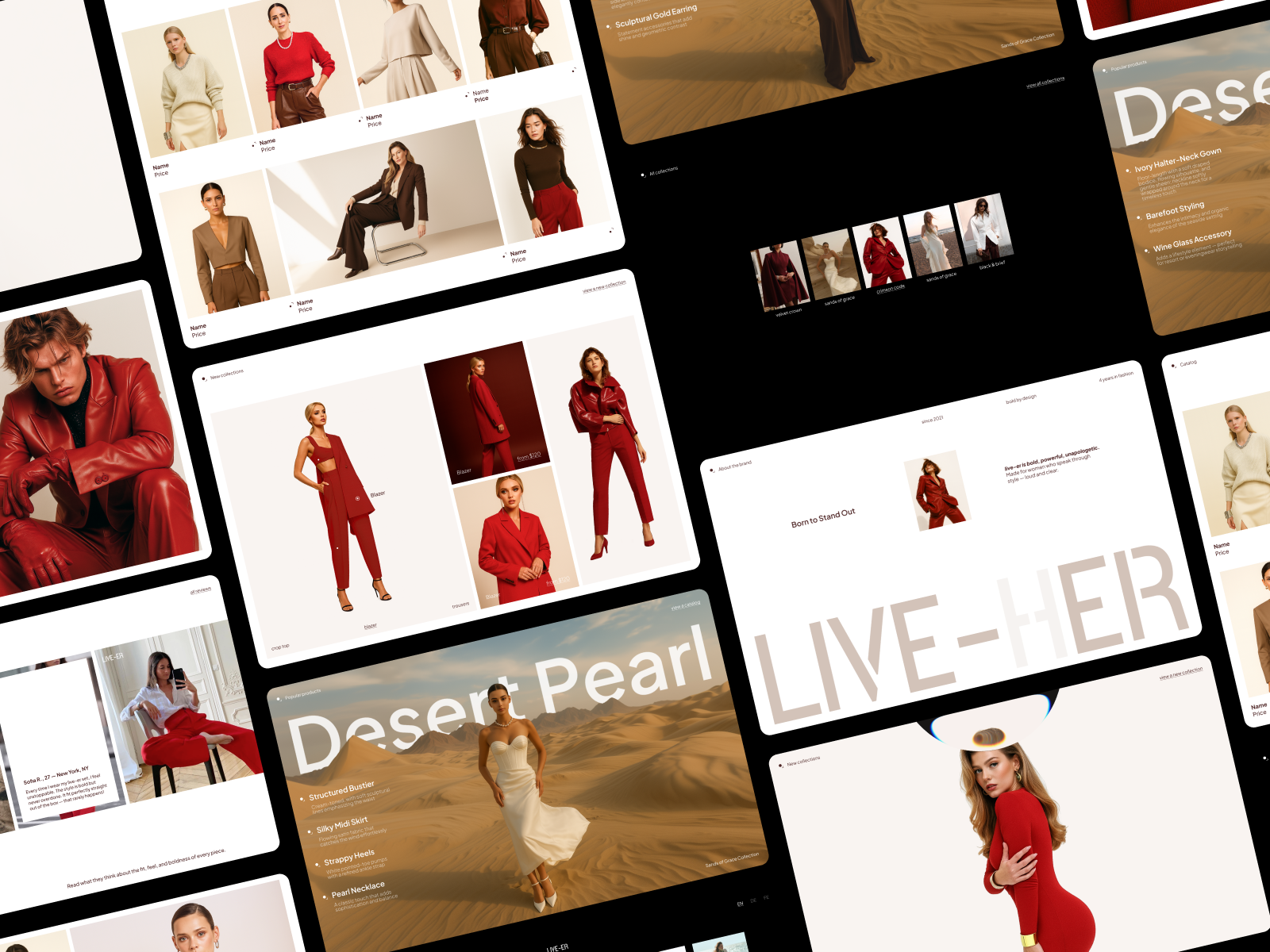 Example of Fashion Brand Website Design