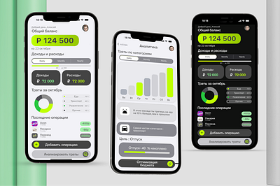 Mobile application for calculating income and expenses branding graphic design logo ux