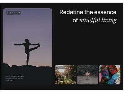 Hero Section - Mindfullness animation motion graphics ui