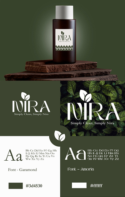 NIRA Skincare Brand Identity #branding branding graphic design identity logo package design