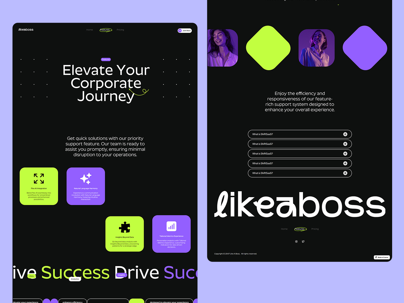 Example of Website + Framer Development
