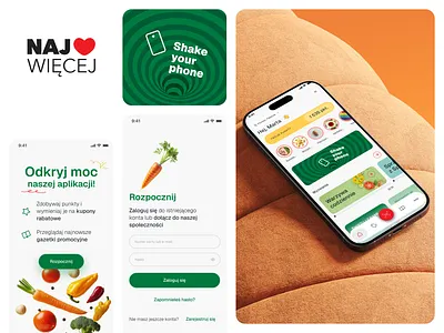 Loyalty App for a Polish Grocery Chain appdesign digitalproduct groceryapp loyaltyapp mobileapp productdesign retaildesign ui uidesign uiux userexperience uxdesign visualdesign