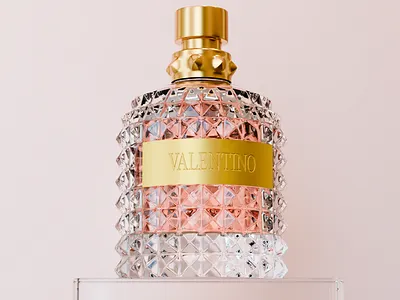 Valentino Perfume Bottle – Day 6 3d blender cosmetics design learning journey lighting luxury design materials perfume bottle product design render valentino