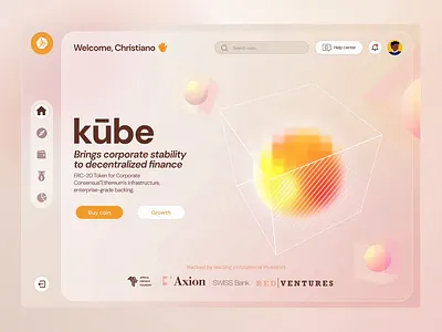 Kūbe Crypto Coin Dashboard UI design animation branding crypto dashboard data visualisation landing page logo motion graphics ui ui design ux design