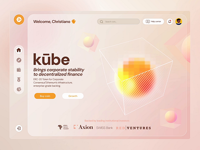 Kūbe Crypto Coin Dashboard UI design animation branding crypto dashboard data visualisation landing page logo motion graphics ui ui design ux design