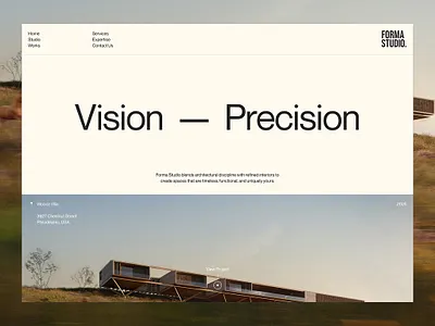 Forma Studio – Architecture Design Studio Landing Page 3d architecture branding design figma graphic design illustration interior landing page layout minimal profile website studio ui ui design ui. uiux web design website website design