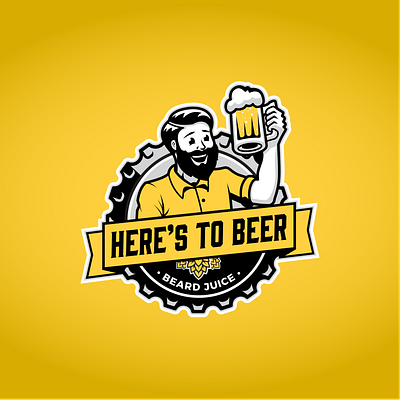 Here's to Beer Mascot Logo beer branding character character design concept design fun graphic design illustration illustrator mascot typography vector