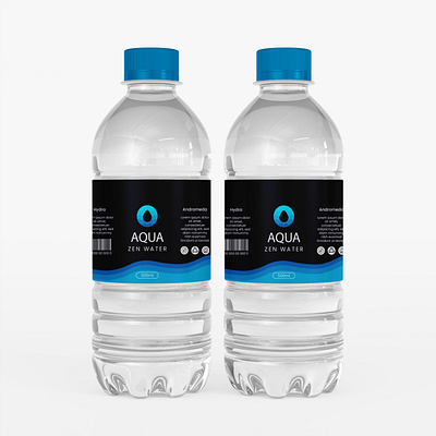 AQUA ZEN WATER LABEL DESIGN branding graphic design logo motion graphics ui