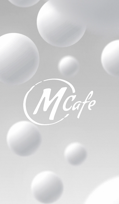 MCafé Logo Animation - Cloud Bubbles 3d render abstract animation branding bubbles clouds coffee brand logo animation mobile vertical motion graphics smooth soft animation white aesthetic