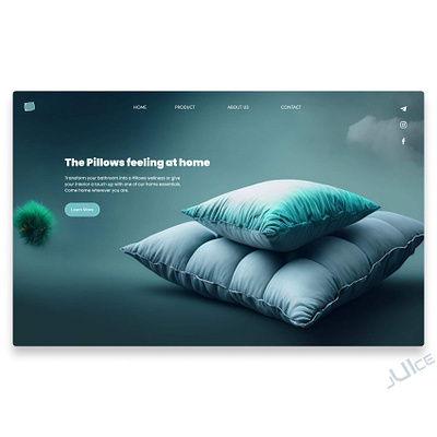 Online store selling pillows. concept cushion design figma illustration interface online pillow shop store ui uidesign ux