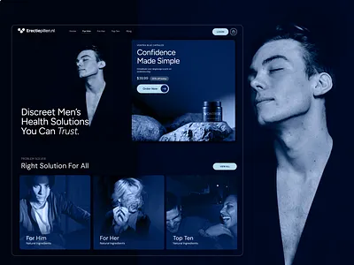 Men's Health Products Web Shop dark discreet dutch ecommerce europe fashion food health healthcare landing page men netherlands sexy shopify web design web redesign webshop website redesign woocommerce wordpress