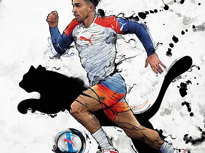 Jack Grealish PUMA Future illustration advertising akyanyme dibujo digitalart fifa foreverfaster futbol future goal goalenespanol ilustracion jackgrealish mancity media mexico noai painting puma soccer social