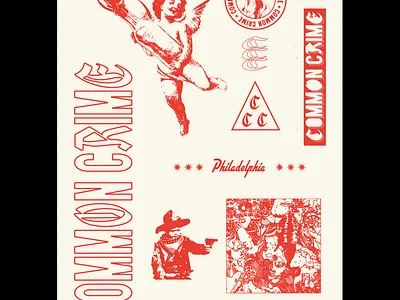 Common Crime poster assets band posters graphic design poster punk band visual identity