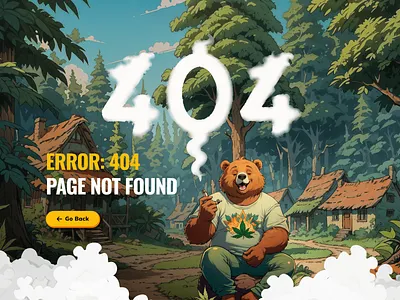 404 page for BoogaHive crypto game 404 404page blockchain crypto cryptogame graphic design illustration landign page ui web3 web3design webdesign