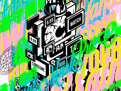 <WATCH T.V./> - The_Pawnies art art direction branding chess dystopia graffiti graphic design graphiste freelance illustration nft nft collectibles nft collection paint drip pawns street art tv typography