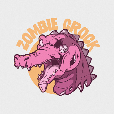 Zombie Crock! branding character graphic illustration logo mascot monster party shirt sports team vector zombie