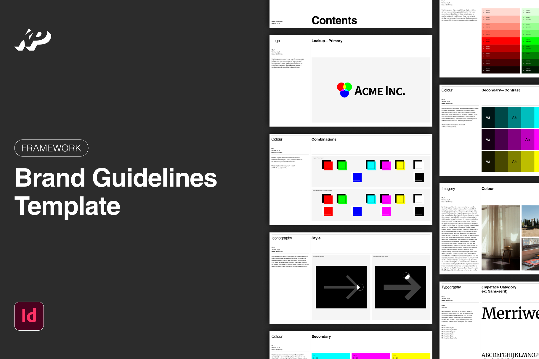 Example of FRAMEWORK // Brand Guidelines Template