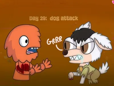 Traumatober Day 29: dog attack art post art tag digital art drawing fan art illustration