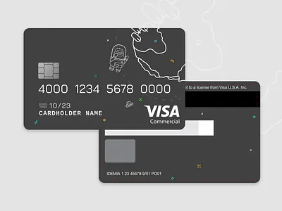 Procurify spend card design branding credit card graphic design illustration