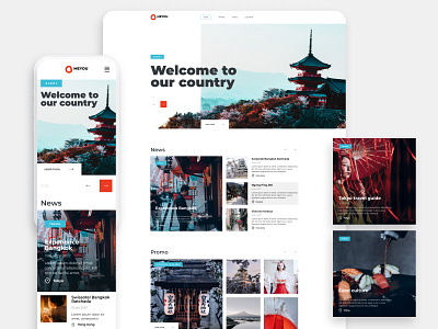 Travel landing page/website japan adaptive branding design graphic design japan landing logo vector website