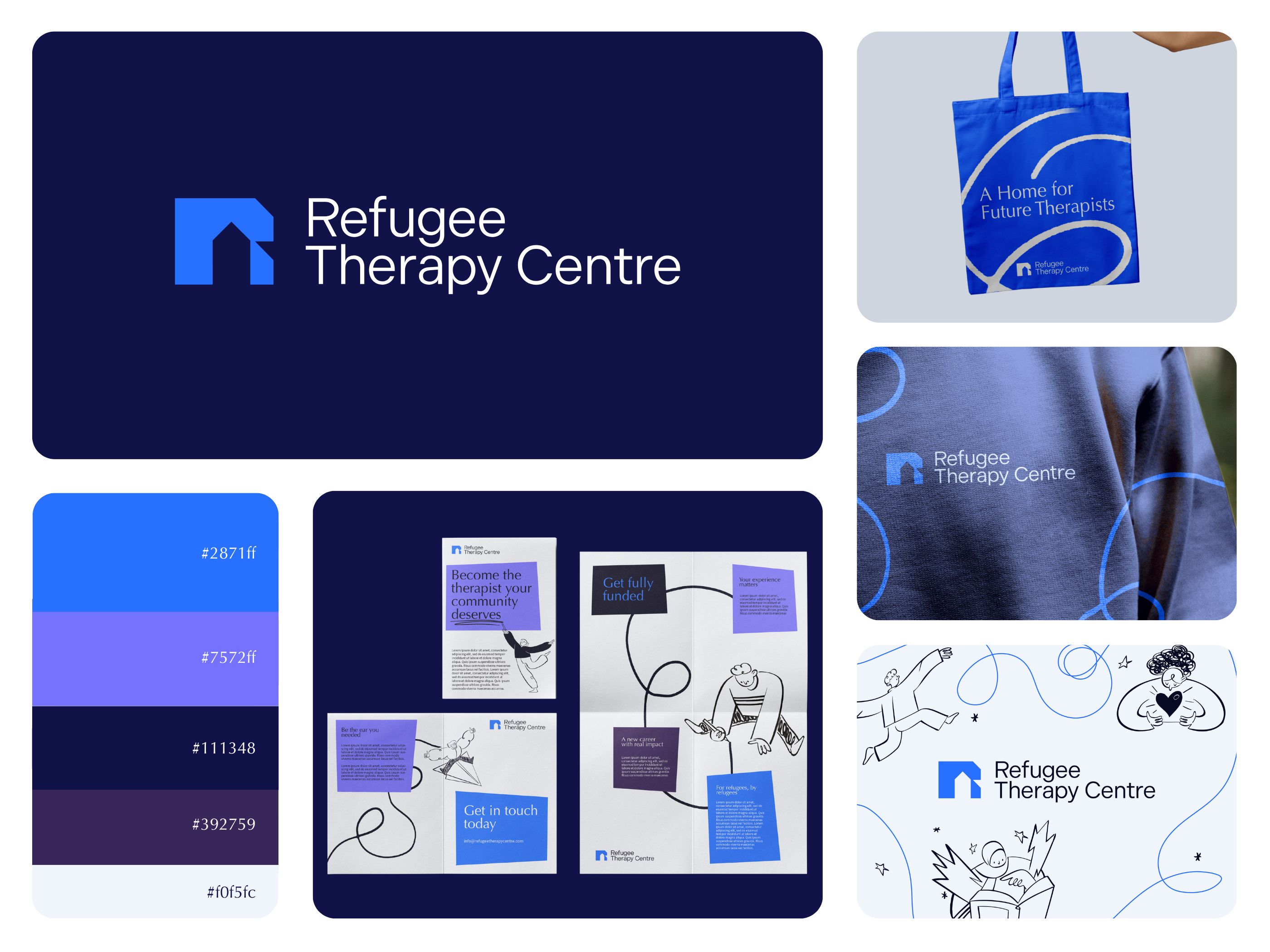 Refugee Therapy Centre Branding & Visual Identity branding graphic design health logo ngo psychotherapy refugee therapy centre visual identity