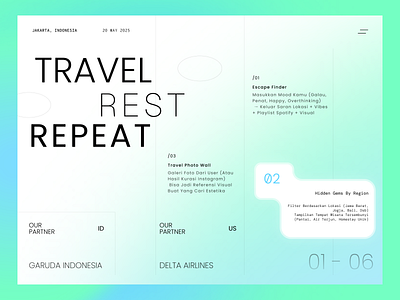 Modern Travel UI Design design hero minimal modern section style swiss travel typography ui users ux web website