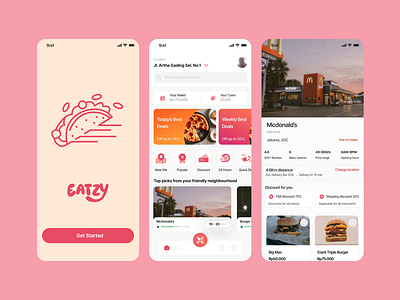Eatzy - UI FoodShop graphic design ui