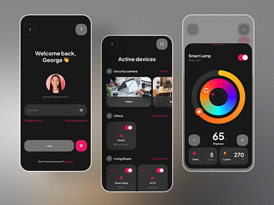 Smart Home App Design app app design app interface design home automation interface iot meo studio mobile app design mobile app ui mobile ui mobile ui design mobile ux remote control smart home smart home app smart home app design ui ui design ux