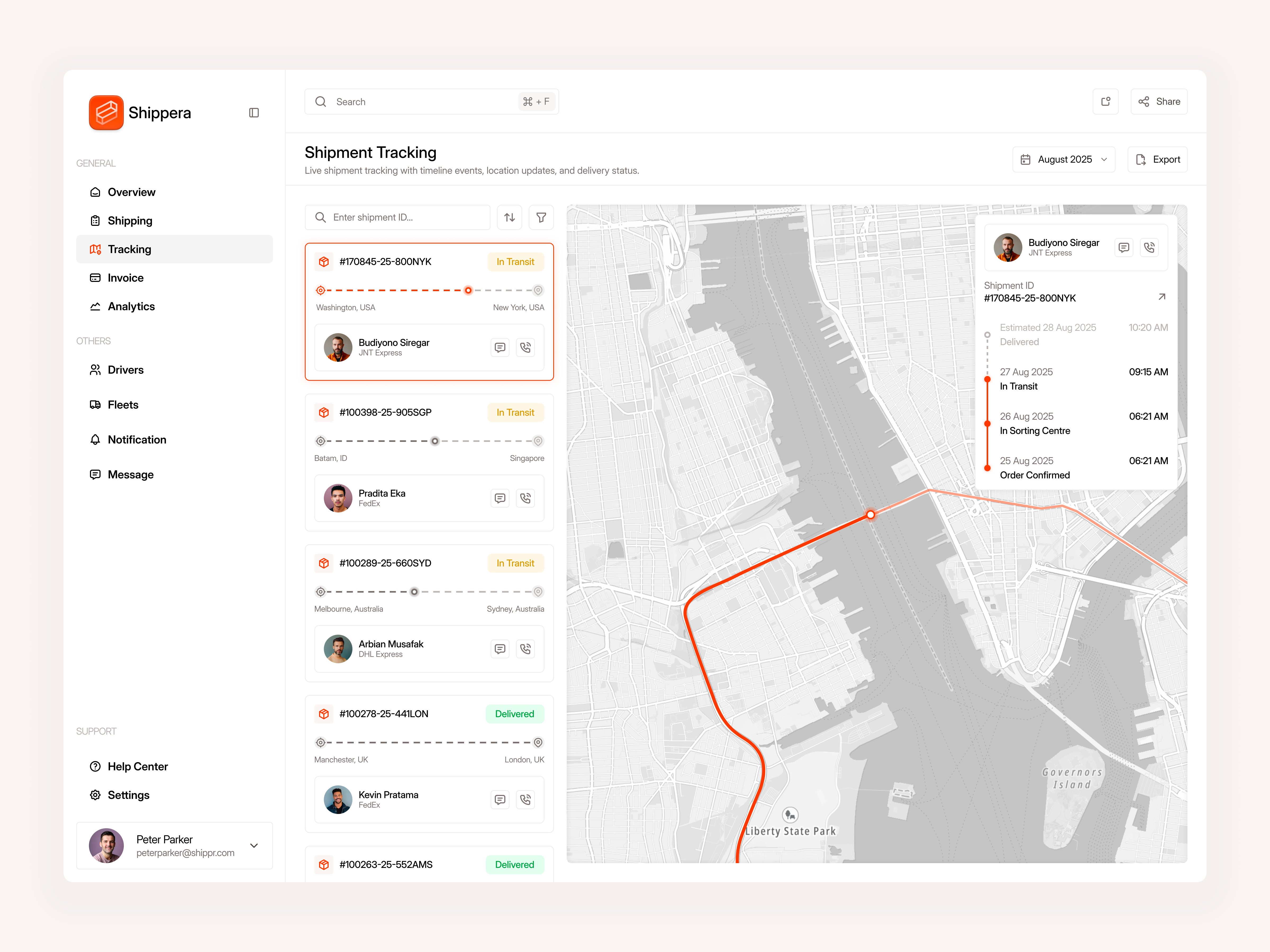 Shipment Tracking Dashboard business dashboard delivery ecommerce logistics marketplace minimal minimalist online shop online store product design retail sales shipment shipment tracking supply chain uidesign uxdesign warehouse website