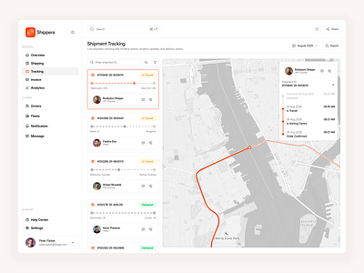 Shipment Tracking Dashboard business dashboard delivery ecommerce logistics marketplace minimal minimalist online shop online store product design retail sales shipment shipment tracking supply chain uidesign uxdesign warehouse website