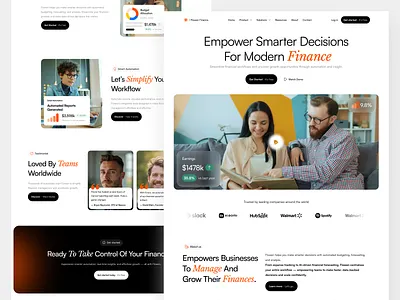 Flowen - Finance Landing page agency branding business clean company company profile consultant finance fintech landingpage management money planning sass statistics ui ux wallet webdesign