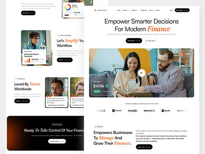 Flowen - Finance Landing page agency branding business clean company company profile consultant finance fintech landingpage management money planning sass statistics ui ux wallet webdesign