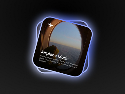 Minimal Card Element - Design airplane card creative dark design element fly glow gradient minimal mode neon plane ui