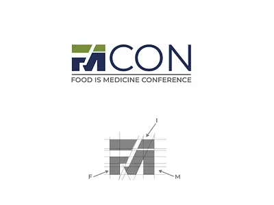 Geometric FIM Monogram for a Conference Brand brandidentity branding conference corporate fimcon fimlogo foodismedicine geometriclogo grid gridsystem health healthcare identity initiallogo lettermark logo logodesign medical monogram nutrition
