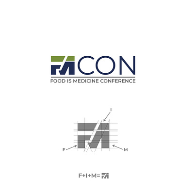 Geometric FIM Monogram for a Conference Brand brandidentity branding conference corporate fimcon fimlogo foodismedicine geometriclogo grid gridsystem health healthcare identity initiallogo lettermark logo logodesign medical monogram nutrition