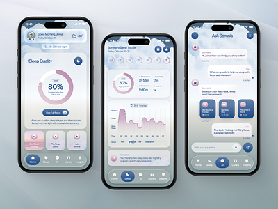 Somnia - AI Sleep & Focus Coach ai app app design health mobile app ui ui design ux design uiux