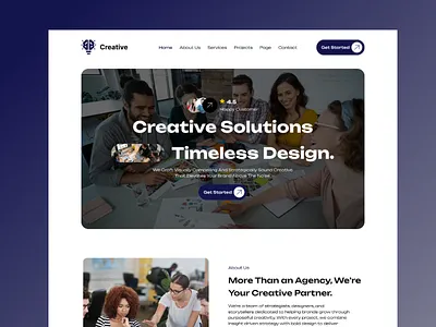 Creative Agency Landing Page agency agency landing page agency website clean ui company creative agency creative website digital digital agency lnding page modern ui modern website product design service website studio ui ux web web design website ui