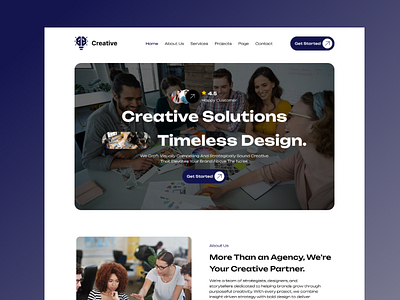 Creative Agency Landing Page agency agency landing page agency website clean ui company creative agency creative website digital digital agency lnding page modern ui modern website product design service website studio ui ux web web design website ui