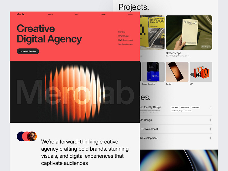 Merolab agency landing page by Sri Mithun on Dribbble