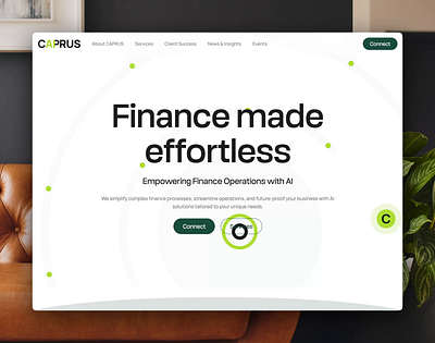 Caprus AI Website animation brand strategy branding design finance graphic design green illustration logo mint mockup motion graphics neon ui vector website