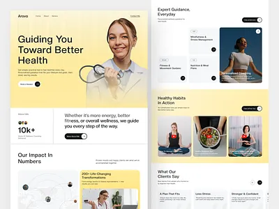 Life Coach & Mental Wellness Website Design coach ui coach website design health fitness healthcare website personal care website trainer website ui design uiux design user interface ux ux design ux research