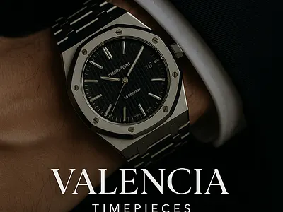 Valencia Timepieces – Luxury Watch Brand Website Concept corporate design ecommerce figma luxury design modern shopify ui ux watch web design website development wisdmlabs wordpress
