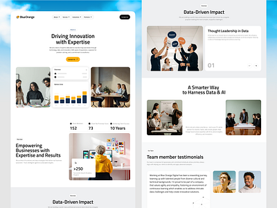 BlueOrange Website Redesign — About Us Page interface product service startup ui ux web