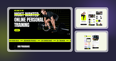 Fitness app concept branding color design designer illustration